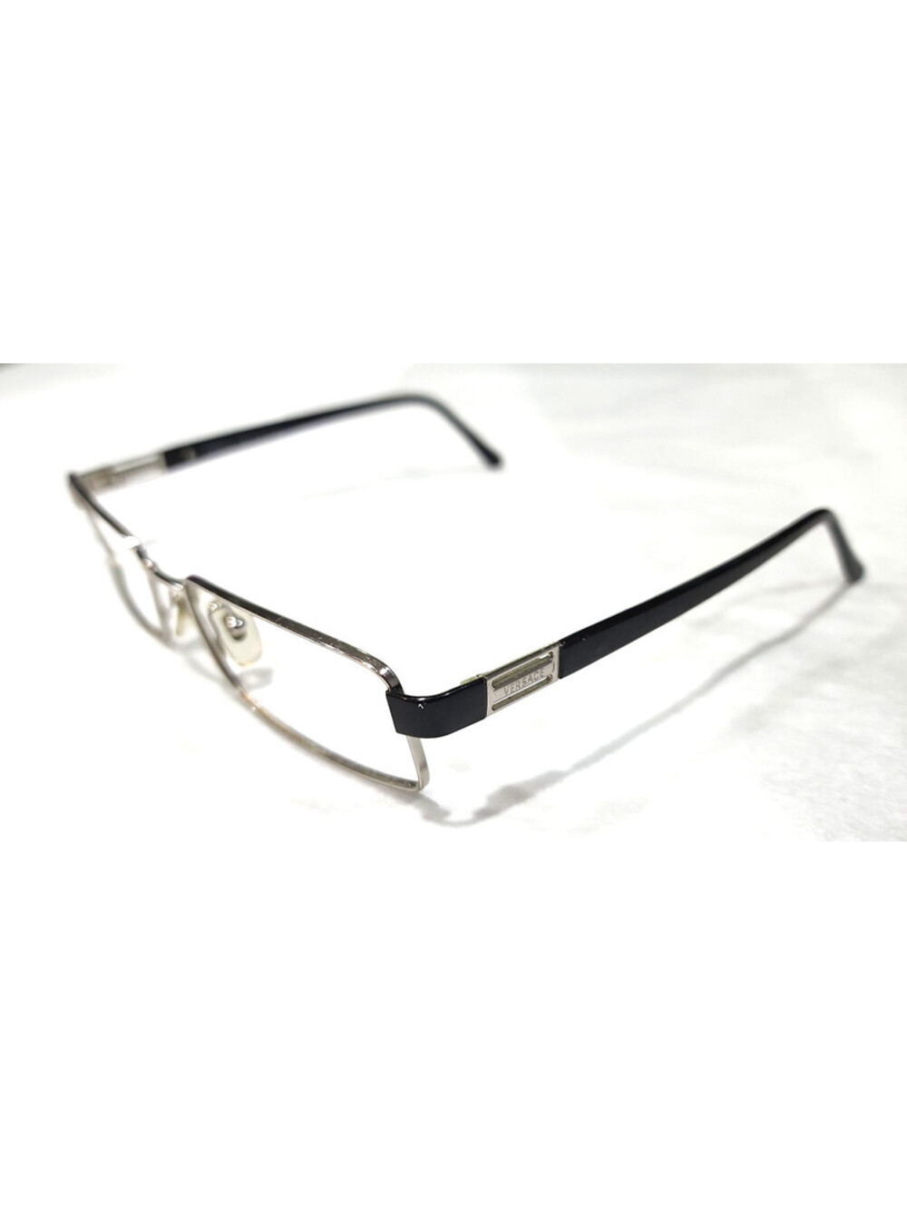 Versace 1120 1000 Silver Metal Rectangle Unisex Eyeglasses 54-16 140